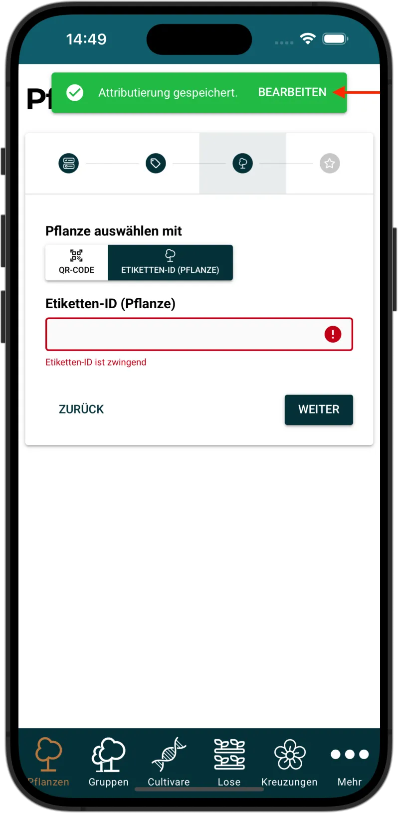 Attributierung bearbeiten